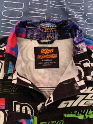 Chaqueta vaquera estampada multicolor