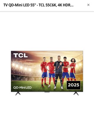 TV QD-Mini LED 55" - TCL 55C6K, 4K HDR Premium