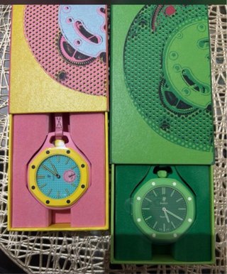 Swatch Relojes (Verde y Rosa)
