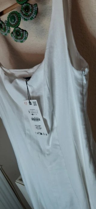 Vestido Lino Blanco Talla S