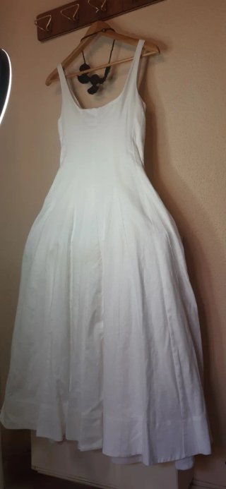 Vestido Lino Blanco Talla S