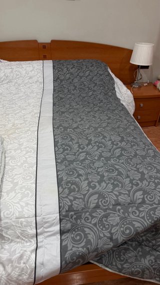 Edredón Cama 150 Gris y Blanco