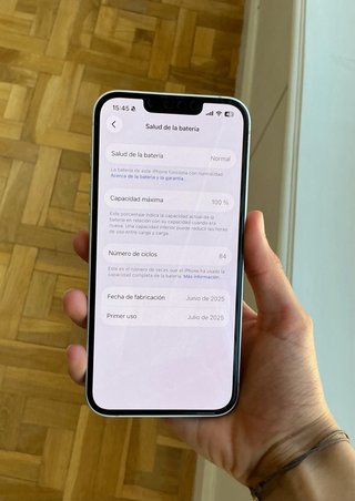 iPhone 16e 128GB Blanco/100% BATERÍA/CAJA+7 FUNDAS