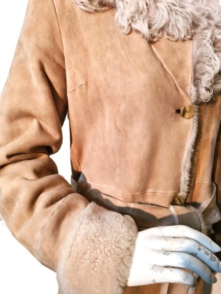 Cappotto Montone Shearling Donna Tg 44