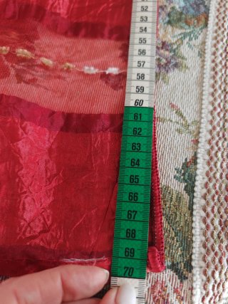 Tende a vetro rosse 70x150