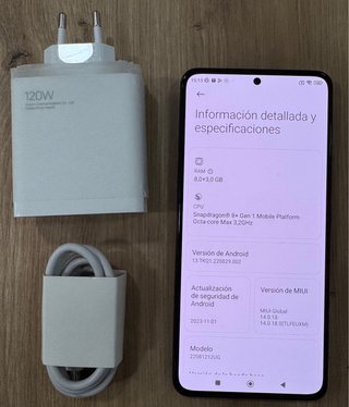 Xiaomi 12T Pro con cargador 120W