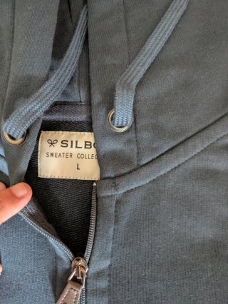 Sudadera Silbon Azul con Cremallera y Capucha