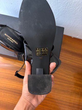 Sandalias de piel Scotch & Soda Negras