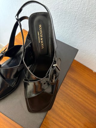 Sandalias de piel Scotch & Soda Negras
