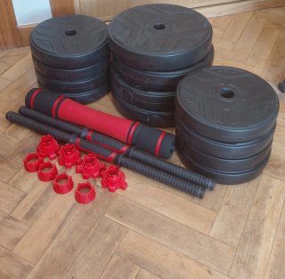 Kit Pesas 40kg Mancuernas y Discos