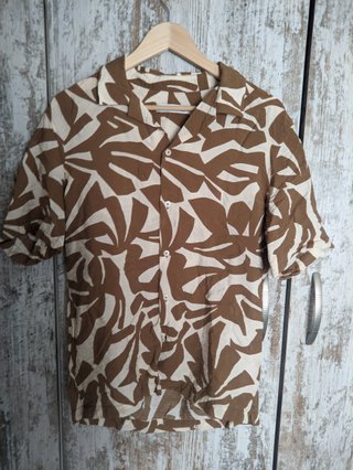 Camisa Mango Estampada Hombre Talla S