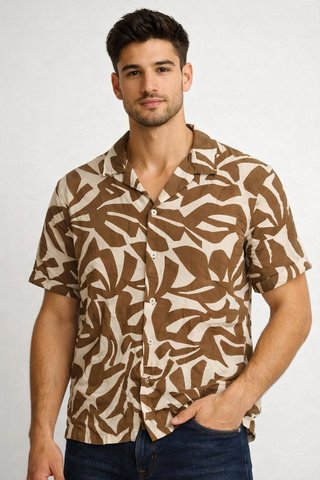 Camisa Mango Estampada Hombre Talla S