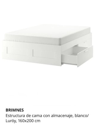 Estructura cama 160x200 con almacenaje