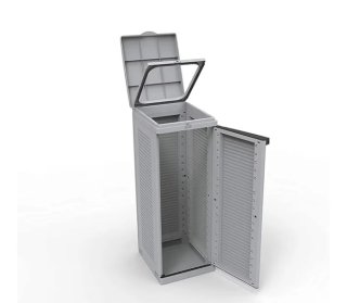 Armario multiusos gris para residuos