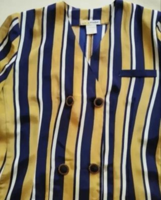 Camisa El Corte Inglés Rayas Azul y Amarillo