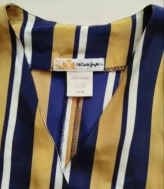 Camisa El Corte Inglés Rayas Azul y Amarillo