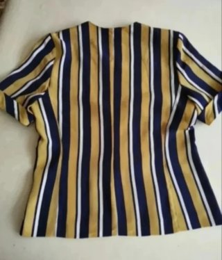 Camisa El Corte Inglés Rayas Azul y Amarillo