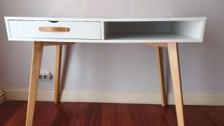 Escritorio Nórdico Blanco y Madera