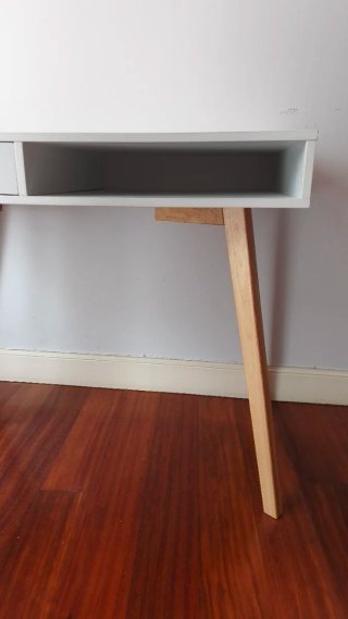 Escritorio Nórdico Blanco y Madera