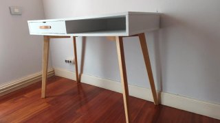 Escritorio Nórdico Blanco y Madera