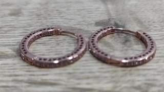 PANDORA pendientes aro rosa