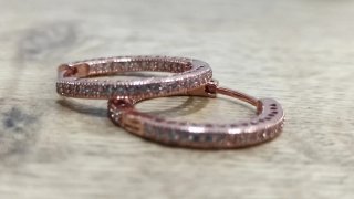 PANDORA pendientes aro rosa