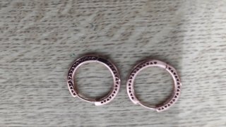 PANDORA pendientes aro rosa
