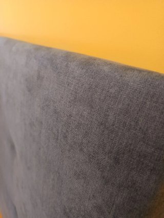 Cabecero de cama azul marino de terciopelo
