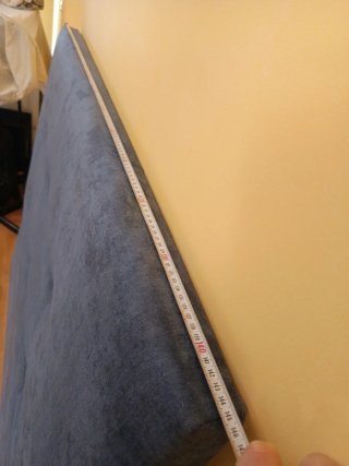 Cabecero de cama azul marino de terciopelo