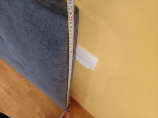 Cabecero de cama azul marino de terciopelo