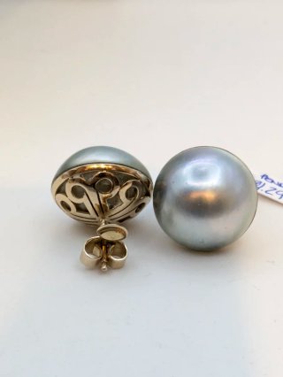 Pendientes Oro 18k Perla
