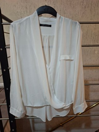 Blusa Zara Donna Bianca Taglia L