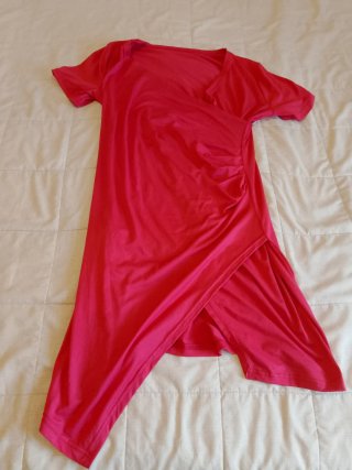 Vestido mujer rojo cruzado