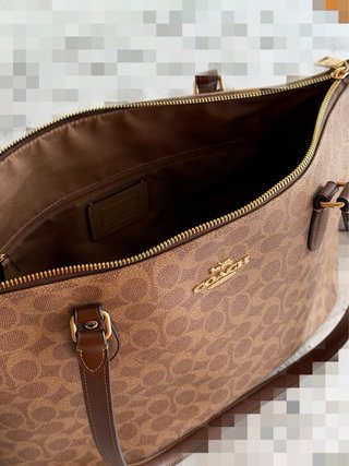 Bolso Tote Coach Gallery Lona Beige/Marrón