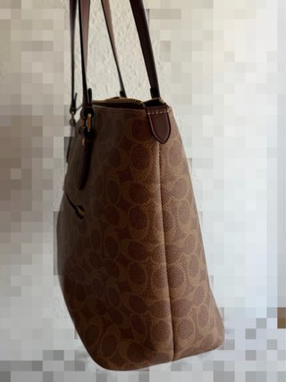 Bolso Tote Coach Gallery Lona Beige/Marrón