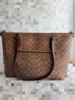 Bolso Tote Coach Gallery Lona Beige/Marrón