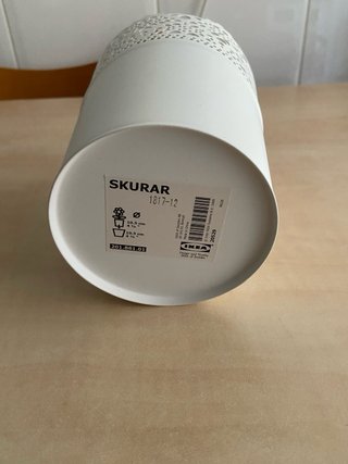 Maceta Ikea metal blanca