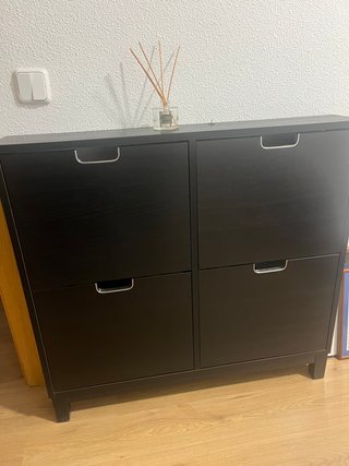 Zapatero Ikea 8 pares negro/beige