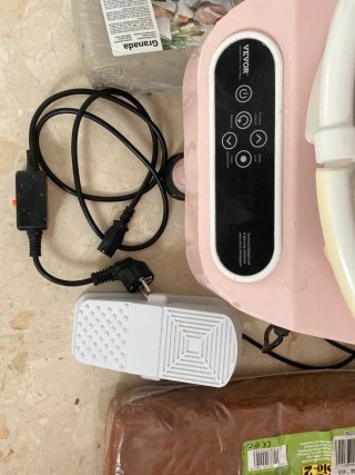 Torno Alfarero Vevor Rosa 450W + Arcilla