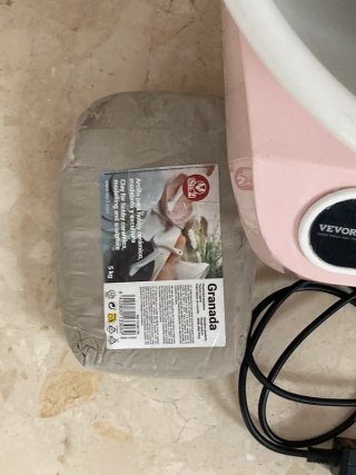 Torno Alfarero Vevor Rosa 450W + Arcilla