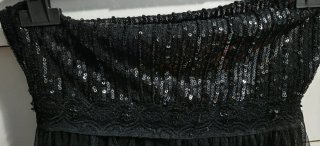 Abito nero paillettes e tulle