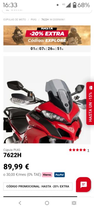 Cúpula Puig 7622H Ducati Multistrada V2S