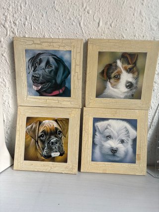 4 Cuadros Decorativos Perros