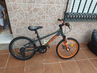 Bicicleta infantil 20 naranja y gris