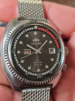 Reloj Orient Diver Plata y Negro