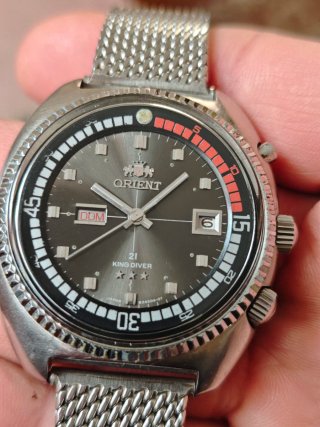 Reloj Orient Diver Plata y Negro
