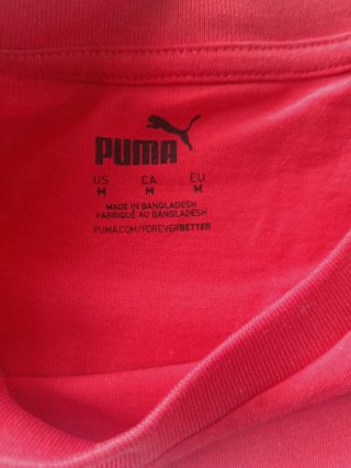 T-shirt Puma rossa con logo