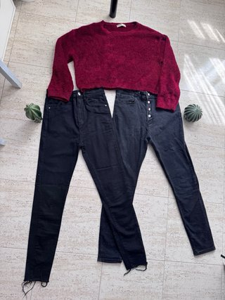 Lote Ropa : Jersey Morado y Jeans