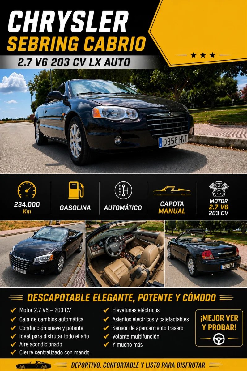 Chrysler Sebring Descapotable - foto 1