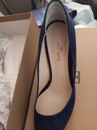 Zapatos tacón Gloria Ortiz azul T.37